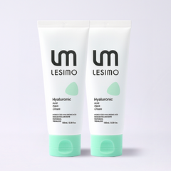 [Double] Lesimo Hyaluronic Acid Aqua Cream 3.38 fl.oz. (100mL)*2, Deep Hydration, Skin Barrier Strengthening, Lightweight Moisturizer / Vegan & Cruelty-Free