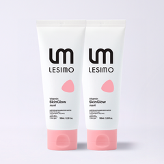 [Double] Lesimo Vitamin SkinGlow Mask 3.38 fl.oz. (100mL)*2, Hydrolyzed Collagen Wrapping Mask, Peel-off Mask, Even out skin tone, Korean skincare